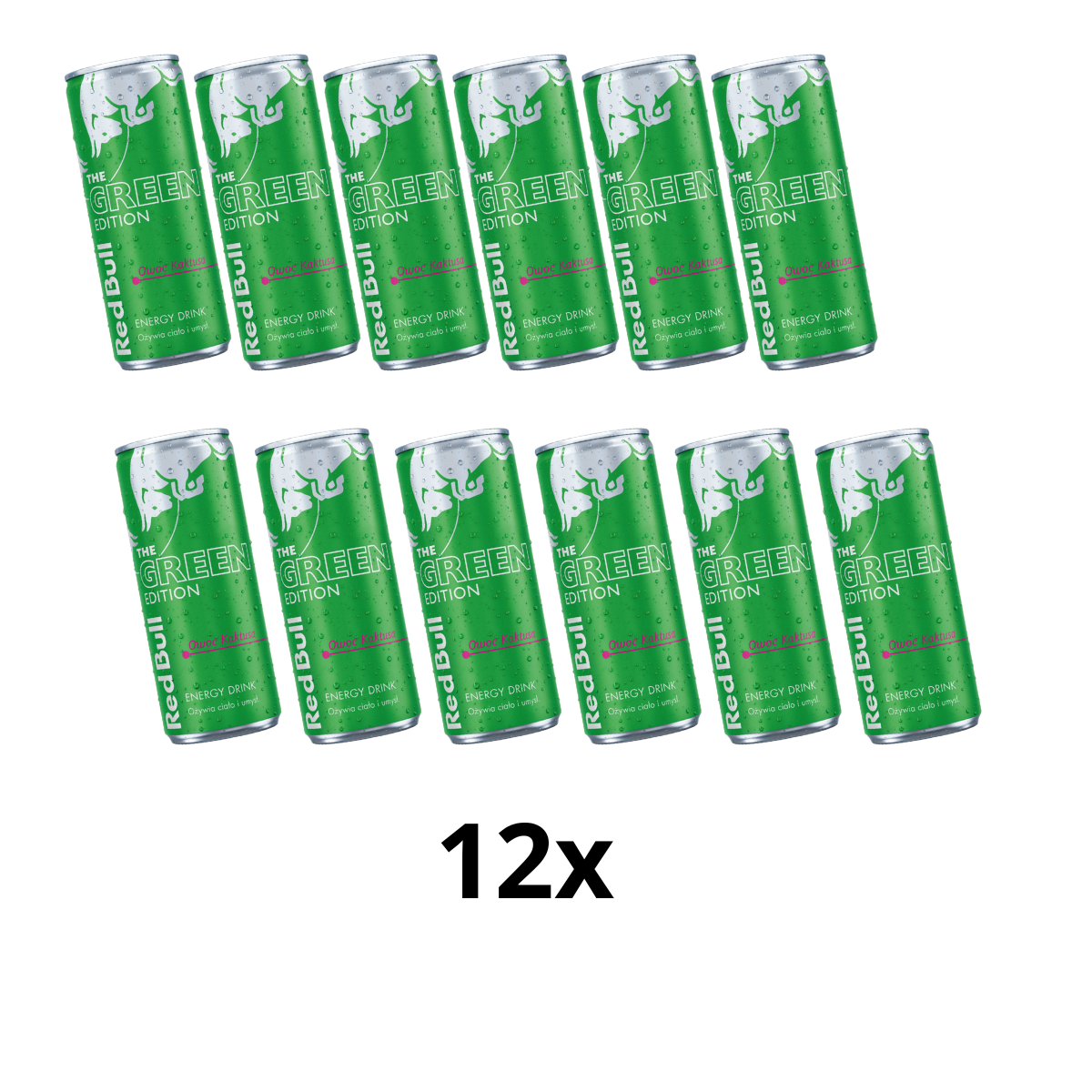 Red Bull The Green Edition Kaktusfrucht Owoc Kaktusa napój energetyczny 12 x 250 ml z Niemiec